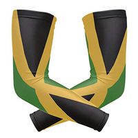 Anyangquji Jamaican Flag Pride Arm Sleeve Protectiv for Man Elbow Brace for Arthritis (1 Pair)