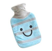 500ml Soft Fleece Cover + Classic Rubber Hot Water Bottle(Random Color),Penguin