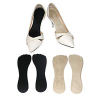 Gel 3/4 Length Pump Insole Cushions for Women Relief Pain Blister,Fannel Shoe Inserts,Anti-Slip,Self Stick,Silicone Pad for High Heels Boots Flats Leather Shoes(2 Pairs)