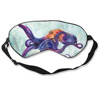 Rainbow Oil Painting Purple Octopus Sleeping Sleep Mask Eye Masks Eye Cover for Travel Nap Meditation Blindfold for Men Women Kids
