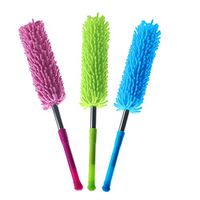 Lorpect 3 Pack Microfiber Duster with Telescoping Extension Pole (23-36 inches), Washable Microfibre Cleaning Tool Extendable Dusters for Cleaning Office, Car, Computer, Air Condition