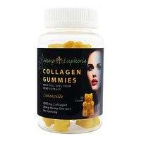 Hemp Euphoria Collagen Gummies 4000mg per Gummy - with Hemp Oil 600mg per Bottle (20mg per Gummy) 30 Count - Limoncello Flavor