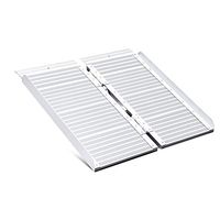 ORFORD Wheelchair Ramp 2ft for Home Steps Stairs Doorways Scooter, Utility Mobility Access Non Skid Folding Wheelchair Ramp, Portable Aluminum Foldable Threshold Ramp 2ft