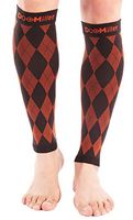 Doc Miller Premium Calf Compression Sleeve 1 Pair 20-30mmHg Graduated Support for Sports Running Circulation Recovery Shin Splints Varicose Veins (Black.Orange, Medium)