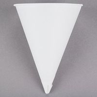 Dart Solo 8R-2050 Bare Eco-Forward 8 oz. White Rolled Rim Paper Cone Cup with Chipboard Box Packaging - 2500/Case
