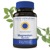 Rejuvenation Therapeutics - Magnesium Glycinate | Support Nerve and Muscle Function and Heart Health | Premium Organic and Vegan Friendly | 90 Capsules 300 mg