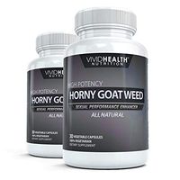 Highest Potency Horny Goat Weed 600mg by Vivid Health Nutrition. All Natural Vegan Formula - 30 Capsules per Bottle (2)