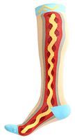 Compression Socks (1 pair) for Women & Men by A-Swift - Graduated Athletic Fit for Running, Nurses, Flight Travel, Skiing & Maternity Pregnancy - Boost Stamina & Recovery (Hotdogs, S/M)