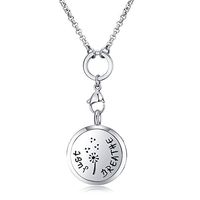 MESINYA Just Breathe (Medium) Aromatherapy/316L s.steel Essential Oils Diffuser Locket Necklace (Medium 25mm)