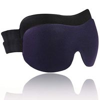 NEUYILIT Eye Mask for Sleeping, Lightweight Comfortable & Super Soft Eye Mask for Men Women, 3D Contoured Sleep Mask for Travel/Night's Sleeping/Shift Work/Meditation, 2 Pack Black/Purple