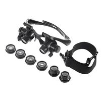 10X 15X 20X 25X LED Glasses Jeweler Magnifier Watch Repair Magnifying Loupe