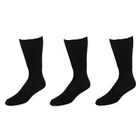 Extra-Wide Tube Socks Black Fit Shoes 9-15 Up to 6E 3-Pair Pack Diabetic for Shoe Made in USA