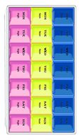 Pill Organizer, Medicine Organizer, Vitamin Organizer (Weekly - 3 Compartment ) (6038 7 Day AM/PM 21 Compartment)