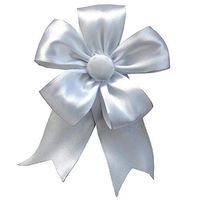 Caspari Solid Ribbon Bow in White - 1 Each
