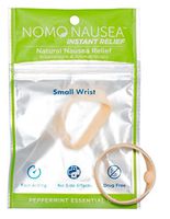 NoMo Nausea Bands Instant Morning Sickness Relief, Peppermint Scented Anti-Nausea Pregnancy Band with Acupressure, Nude (XS to Medium Adult Size) Wristband for Motion Sickness and Nausea in Pregnancy