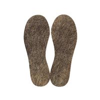 Warm Felt Wool Insoles Unisex for Men & Women Natural Wool Cozy Winter Rain Inserts for Boots and Walking Shoes, 6 mm Thick, 1 Pair in Pack (7W/6M)
