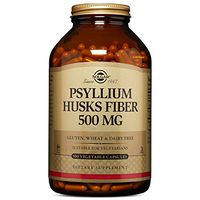 Solgar - Psyllium Husks Fiber 500 mg, 500 Vegetable Capsules