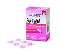 Medi-First 41220 PEP-T-MED Chewable Antacid Diarrhea Relief Tablets, 36 Per Box