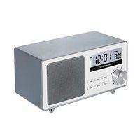 White Noise Sound Machine LCD Display Alarm Clock with Snooze Function Temperature 9 Soothing Sounds Rechargeable, White