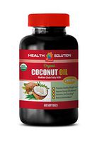 Weight Loss Supplements for Men and Women - Coconut Oil Organic 2000 MG - Medium Chain Fatty ACIDS - Coconut Oil Tablets Capsules 2000-1 Bottle 60 Softgels