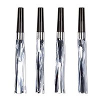 Club Pack of 96 Black and Metallic Silver Fringed Squawker Noisemakers 6"