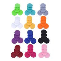 HooAMI 60pcs Essential Oil Diffuser Locket Necklace Refill Pads - Aromatherapy Diffuser Necklace Replacement Pads 11.5mm,12 Color Mixed