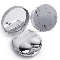 Contact Lens Box Cute Contact Lens Travel Case Contact Lens Case Container Holder Storage Box Portable Contact Lens Travel Kits Cute Mini (Silver)