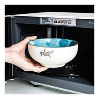 Home big wrist Nordic Style Hand Painted Ceramic Folk culture bowl Creative Star Student Folk culture bowl Cooking & Dining (Color : Blue, Size : 17.7 8.3cm) Decorative hotel retro soup bowl