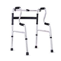 Rolling Walkers Walker Elderly Help Can Sit Light Folding Walker Aluminum Alloy Anti-Slip Anti-Fall Elderly Walking Aid (Color : Silver, Size : 544273cm)