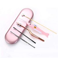 Ear Cleaner, Ear Wax Remover, LED Light Earpick, Health Earwax Remover for Baby Care + 3 Pcs Stainless Steel Earwax Removal Curette Tool Health Ear Care Set for Kids Adults Elderly and Pets