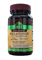 Finest Nutrition - 10 Mg Melatonin with 1 Mg Lemon Balm - One Per Day - 60 Tablets