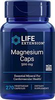 Life Extension Magnesium Caps 500mg, 270 Vegetarian Caps - 4 Mags in 1 Supplement: Oxide, Citrate, Succinate, Glycinate, Non GMO