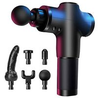 Handheld Percussion Massage Gun vǐbrator dǐdlo - Deep Tissue Massager for Sore Muscle and Stiffness - Quiet, 5 Speed High-Intensity Vibration Gift - Includes 5 Massage Heads