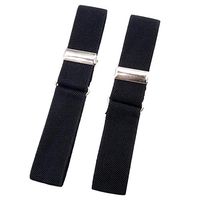 1 Pair Shirt Sleeve Holder Elastic Non-slip Adjustable Armband Shirt Sleeve Garter Black