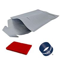 COOKINA KP1 PAKS Parchminum Reusable Bag-100% Non-Stick Pouch, Steam Cook in Minutes, Easy to Clean and Safe for Microwaves, Electric and Gas Ovens, and Panini Grills, Flat, Silver