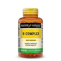 Mason Natural, Vitamin B Complex Multivitamin, Softgel, 100-Count Bottles (Pack of 3), Dietary Supplement Supports Energy Production, Nervous System, and Cognitive Function Including Memory