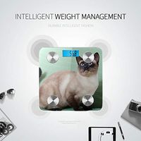 Cute Blue Eyes Siamese Cat Body Fat Analyzer Fat Weight Scale Smart Digital Scale Tracks 8 Key Compositions Analyzer Sync with Fitness Apps 400 Lbs