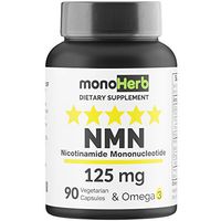 NMN Stabilized Form - 125 mg Per Capsule - 90 Vegetarian Capsules - Nicotinamide Mononucleotide Supplement