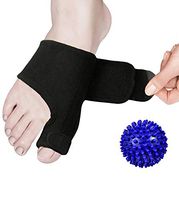 Bunion Splints, Bunion Corrector and Bunion Relief Pads with Bunion Tape for Hallux Valgus, Big Toe Joint, Overlapping Hammer Toes with Foot Massage Ball for Women and Men (Black)