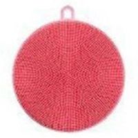 Gilroy Silicone Cleaning Brush Pad Dish Fruit Scrubber Kitchen Clean Tool - Red
