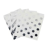 Andaz Press Silver Foil Favor Bags, Polka Dots and Striped, 24-Pack, Shiny Metallic Colored Wedding Birthday Baby Shower Party Supplies Decorations