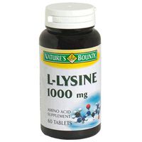 Nature's Bounty L-Lysine, 1000mg, 60 Tablets