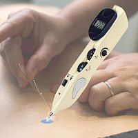 Chihiro Acupuncture Pen Electric Meridians Therapy Health Care Massage Pen Automatically Find Acupoints Relief Pain Tools with 3 Head