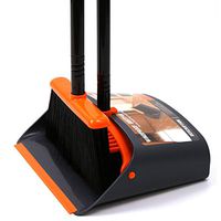 Qunweidi Dust Pan and Broom/Dustpan Cleans Broom Combo Use Upright Stand Up Broom and Dustpan Set