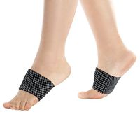 Compression Arch Support - Foot Sleeves. Guaranteed 3D Kinesiology Design. Foot Care, Heel Spurs, Feet Pain, Flat Arches (1 Pair Black) (Black, M)