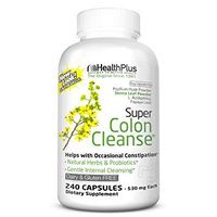 Health Plus Super Colon Cleanse Psyllium with Herbs plus Probiotics, 240 Caps