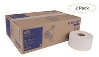 Tork Advanced 12024402 Mini Jumbo Bath Tissue Roll, 2-Ply, 7.36" Diameter, 3.55" Width x 751' Length, White (Case of 12 Rolls, 751' per Roll, 9,012 Feet) (Twо Расk)