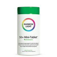 Rainbow Light - 50+ Mini-Tablet Food-Based Multivitamin - Age-defense Formula Probiotic and Antioxidant Formula; Vitamins and Minerals Support Immune, Heart, Skin, Eye, Bone and Prostate - 180 Tablets