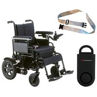Drive Cirrus Plus EC Folding Power Wheelchair, 20" Seat & Free 130 dB Black Personal Safety Alarm/Siren! + Silver Belt!