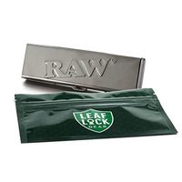 RAW Stainless Steel King Size Case with Leaf Lock Gear Smell Proof Pouch